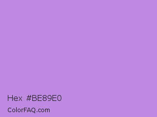 Hex #be89e0 Color Image