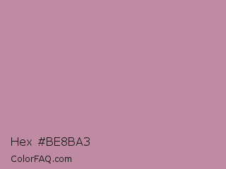 Hex #be8ba3 Color Image