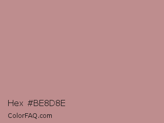 Hex #be8d8e Color Image