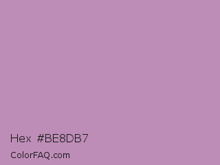 Hex #be8db7 Color Image