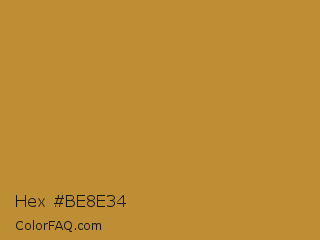 Hex #be8e34 Color Image