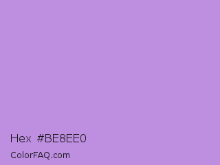 Hex #be8ee0 Color Image