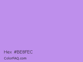 Hex #be8fec Color Image