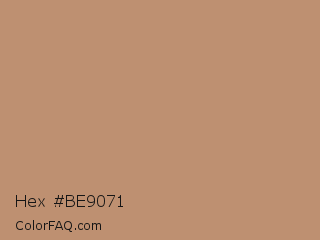 Hex #be9071 Color Image