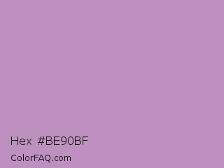 Hex #be90bf Color Image