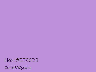 Hex #be90db Color Image