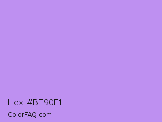 Hex #be90f1 Color Image