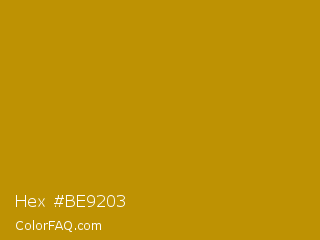 Hex #be9203 Color Image