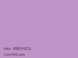 Hex #be94c6 Color Image