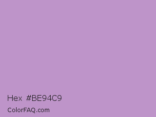 Hex #be94c9 Color Image