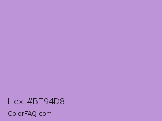 Hex #be94d8 Color Image