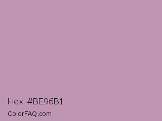 Hex #be96b1 Color Image