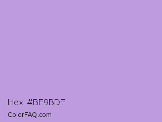 Hex #be9bde Color Image