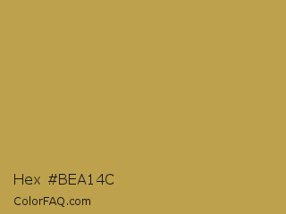 Hex #bea14c Color Image
