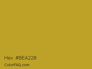 Hex #bea228 Color Image