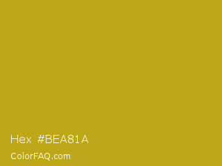 Hex #bea81a Color Image