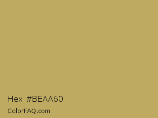 Hex #beaa60 Color Image