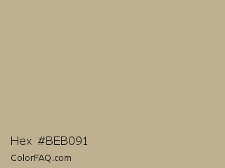 Hex #beb091 Color Image