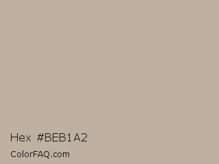 Hex #beb1a2 Color Image