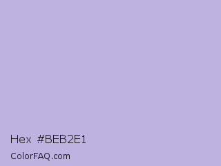Hex #beb2e1 Color Image