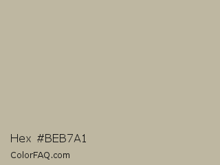 Hex #beb7a1 Color Image