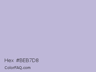 Hex #beb7d8 Color Image