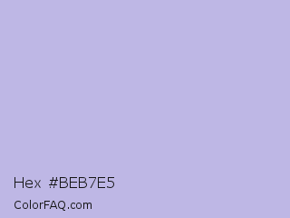 Hex #beb7e5 Color Image