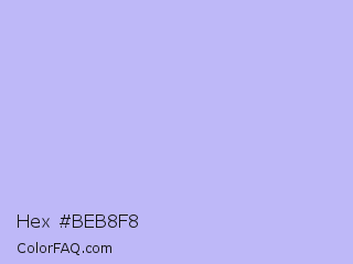 Hex #beb8f8 Color Image