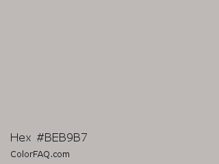 Hex #beb9b7 Color Image