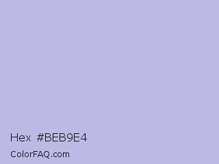 Hex #beb9e4 Color Image