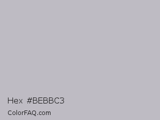 Hex #bebbc3 Color Image