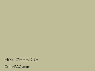 Hex #bebd98 Color Image