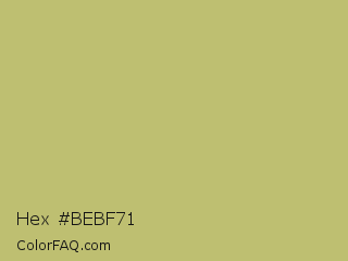 Hex #bebf71 Color Image