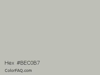 Hex #bec0b7 Color Image