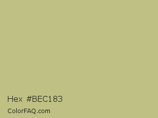 Hex #bec183 Color Image