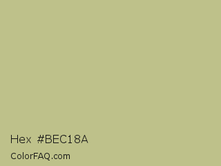 Hex #bec18a Color Image