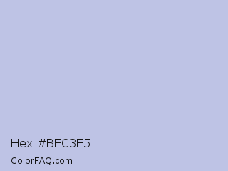 Hex #bec3e5 Color Image