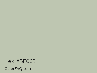 Hex #bec6b1 Color Image