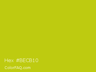 Hex #becb10 Color Image