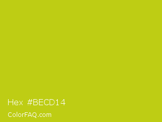 Hex #becd14 Color Image