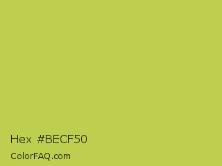 Hex #becf50 Color Image