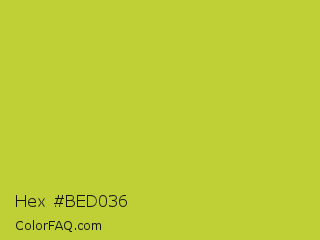 Hex #bed036 Color Image