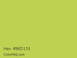Hex #bed151 Color Image