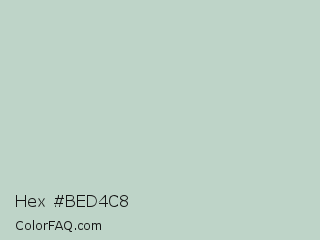 Hex #bed4c8 Color Image