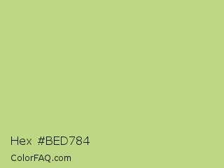 Hex #bed784 Color Image