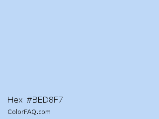 Hex #bed8f7 Color Image