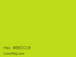 Hex #bedc18 Color Image