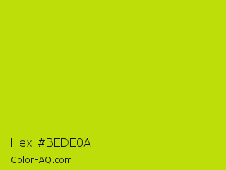 Hex #bede0a Color Image