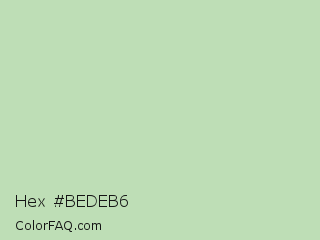 Hex #bedeb6 Color Image