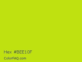 Hex #bee10f Color Image